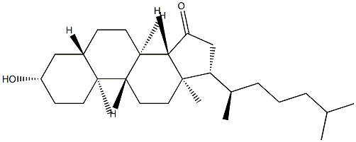 3β-하이드록시-5α-콜레스탄-15-온 구조식 이미지