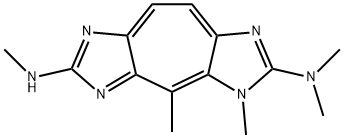 3,4-Dimethyl-6-methylamino-2-dimethylamino-3H-cyclohepta[1,2-d:4,5-d']diimidazole 구조식 이미지