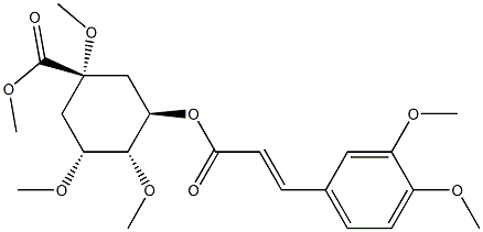(1S)-3β-[[3-(3,4-Dimethoxyphenyl)-1-oxo-2-propenyl]oxy]-1α,4α,5α-trimethoxycyclohexanecarboxylic acid methyl ester 구조식 이미지