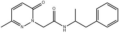 N-(α-메틸페네틸)-3-메틸-6-옥소-1(6H)-피리다진아세트아미드 구조식 이미지
