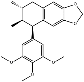 (5R)-5,6,7,8-Tetrahydro-6β,7α-dimethyl-5-(3,4,5-trimethoxyphenyl)naphtho[2,3-d]-1,3-dioxole 구조식 이미지