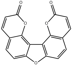 2H,12H-Furo[2,3-h:5,4-h']bis[1]benzopyran-2,12-dione Structure