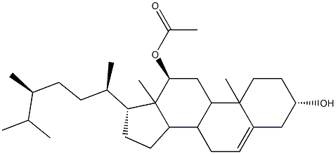 에르고스트-5-엔-3β,12α-디올12-아세테이트 구조식 이미지