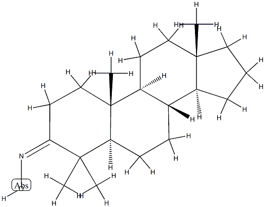 4,4-디메틸-5α-안드로스탄-3-온옥심 구조식 이미지