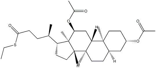 3β,12α-Bis(acetyloxy)-5β-cholane-24-thioic acid S-ethyl ester Structure