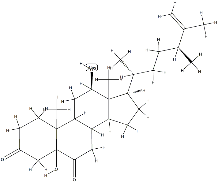 5,12β-디하이드록시-5α-에르고스트-25-엔-3,6-디온 구조식 이미지