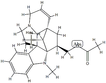 (5α,12β,19α,20R)-6,7-Didehydro-1-methyl-2α,20-cycloaspidospermidine-3β-methanol acetate 구조식 이미지