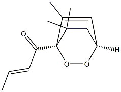 (E)-1-[(1R,4S)-6,7,7-Trimethyl-2,3-dioxabicyclo[2.2.2]oct-5-en-1α-yl]-2-buten-1-one Structure