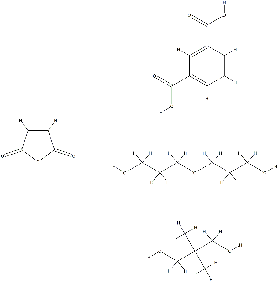1,3-벤젠디카르복실산,2,2-디메틸-1,3-프로판디올,2,5-푸란디온및옥시비스프로판올중합체 구조식 이미지