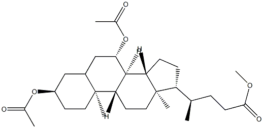 3α,7β-Bis(acetyloxy)cholan-24-oic acid methyl ester Structure