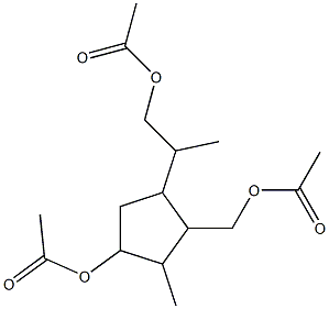 4-(아세틸옥시)-2-[(아세틸옥시)메틸]-β,3-디메틸-1-사이클로펜탄에탄올아세테이트 구조식 이미지