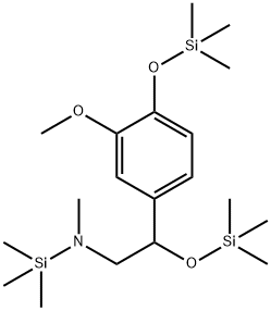 3-메톡시-N-메틸-N-트리메틸실릴-4,β-비스[(트리메틸실릴)옥시]벤젠에탄아민 구조식 이미지