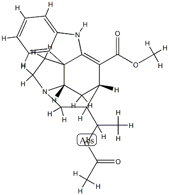 (20ξ)-19-Acetyloxy-2,16-didehydrocuran-17-oic acid methyl ester Structure