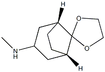 스피로[바이사이클로[3.2.1]옥탄-8,2-[1,3]디옥솔란]-3-아민,N-메틸-,입체이성질체(9CI) 구조식 이미지