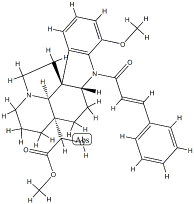 20-Hydroxy-17-methoxy-1-[(2E)-1-oxo-3-phenyl-2-propenyl]aspidospermidin-21-oic acid methyl ester Structure