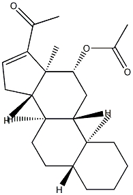 12β-아세틸옥시-5α-pregn-16-en-20-one 구조식 이미지