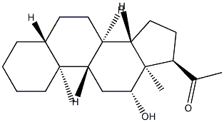 (17α)-12β-Hydroxy-5α-pregnan-20-one 구조식 이미지