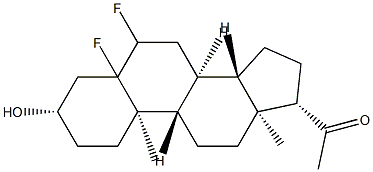5,6-디플루오로-3β-히드록시프레그난-20-온 구조식 이미지