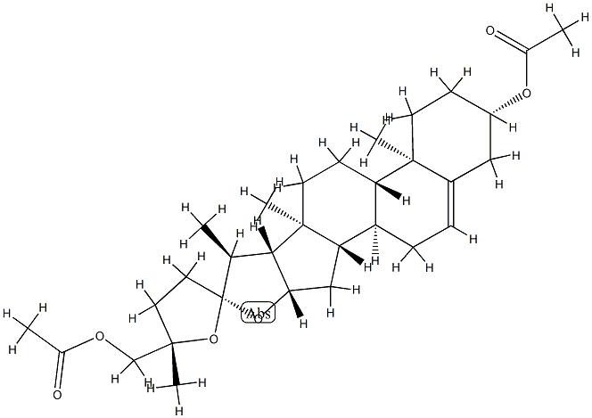 (22S,25S)-22,25-Epoxyfurost-5-ene-3β,26-diol diacetate 구조식 이미지