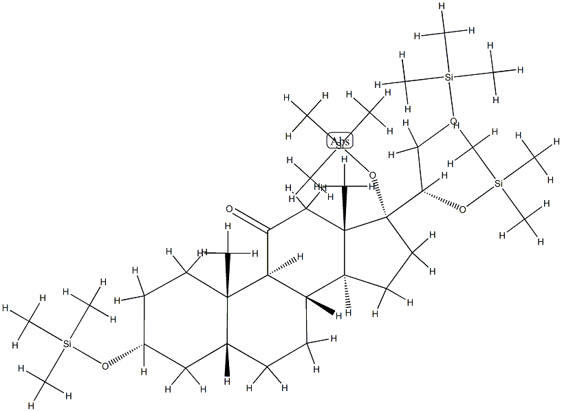 (20S)-3α,17,20,21-Tetrakis[(trimethylsilyl)oxy]-5β-pregnan-11-one 구조식 이미지