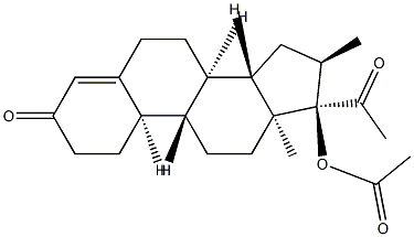 19-Nor-3,20-dioxo-16α-methylpregn-4-en-17-ol acetate 구조식 이미지