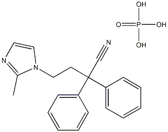 IMidafenacin IMpurity (1-(3-Cyano-3,3-Diphenylpropyl)-2-Methyl-1H-IMidazoliuM Phosphate) Structure