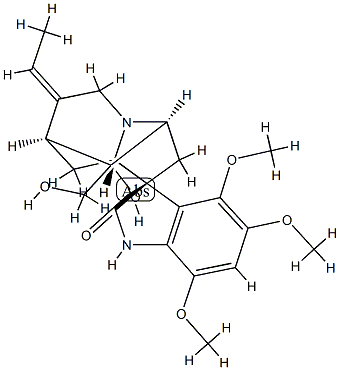 (19E)-18-데메톡시-16-하이드록시가르드네라민옥신돌 구조식 이미지