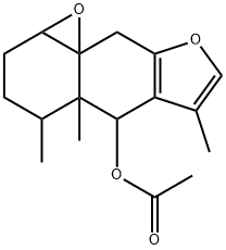 1a,2,4,4a,5,9-Hexahydro-4,4a,6-trimethyl-3H-oxireno[8,8a]naphtho[2,3-b]furan-5-ol acetate 구조식 이미지