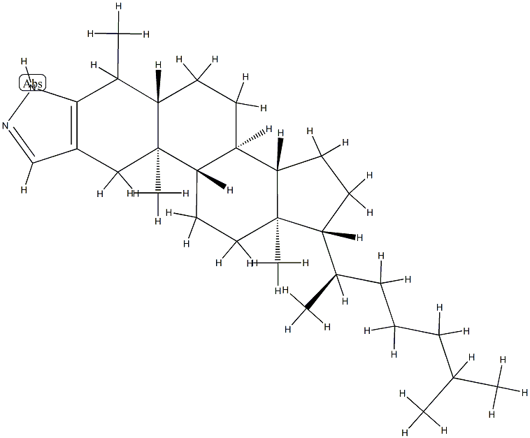 4-Methyl-2'H-5α-cholest-2-eno[3,2-c]pyrazole 구조식 이미지