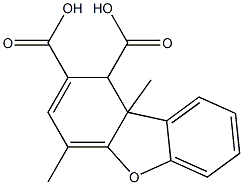 1,9b-Dihydro-4,9b-dimethyl-1,2-dibenzofurandicarboxylic acid Structure