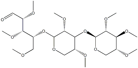 2-O,3-O,5-O-Trimethyl-4-O-[2-O,4-O-dimethyl-3-O-(2-O,3-O,4-O-trimethyl-β-D-xylopyranosyl)-β-D-xylopyranosyl]-D-xylose Structure