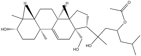 (20ξ)-5α-Lanost-9(11)-ene-3β,18,20,23-tetrol 23-acetate 구조식 이미지