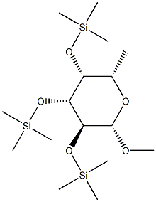메틸2-O,3-O,4-O-트리스(트리메틸실릴)-6-데옥시-β-L-갈락토피라노시드 구조식 이미지