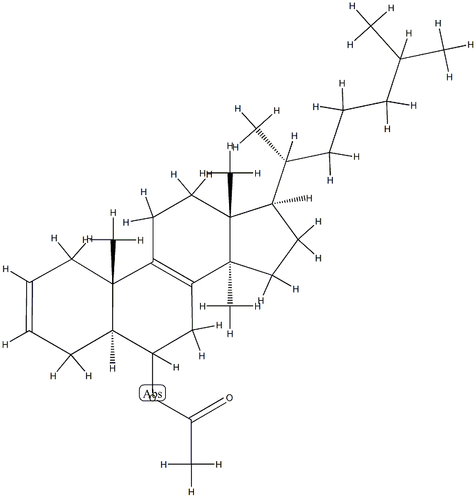14-메틸-5α-콜레스타-2,8-디엔-6-올아세테이트 구조식 이미지