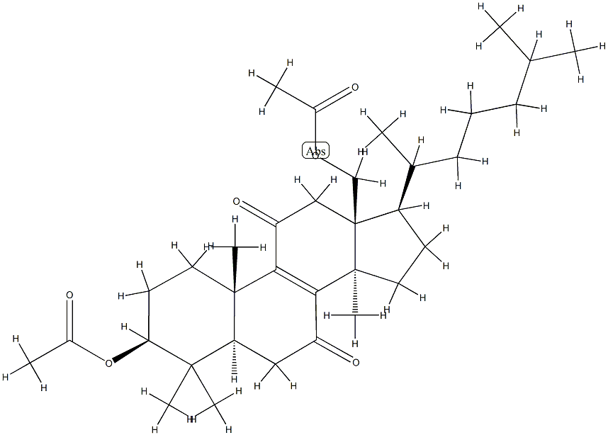 (20ξ)-3β,18-Bis(acetyloxy)-5α-lanost-8-ene-7,11-dione Structure