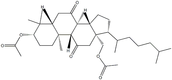 (20ξ)-3β,18-Bis(acetyloxy)-5α-lanostane-7,11-dione 구조식 이미지