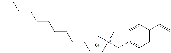 Dimethyldodecyl(4-vinylbenzyl)aminium·chloride Structure
