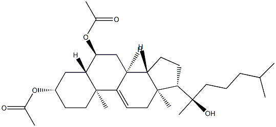 (20R)-5α-Cholest-9(11)-ene-3β,6α,20-triol 3,6-diacetate 구조식 이미지