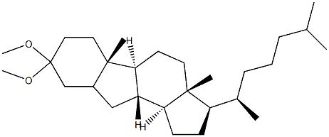 3,3-Dimethoxy-B-norcholestane Structure