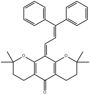10-(3,3-Diphenyl-2-propenylidene)-3,4,6,7,8,10-hexahydro-2,2,8,8-tetramethyl-2H,5H-benzo[1,2-b:5,4-b']dipyran-5-one Structure