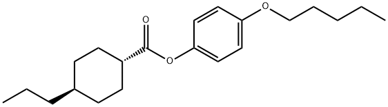 (1α,4β)-4-Propylcyclohexanecarboxylic acid 4-(pentyloxy)phenyl ester Structure