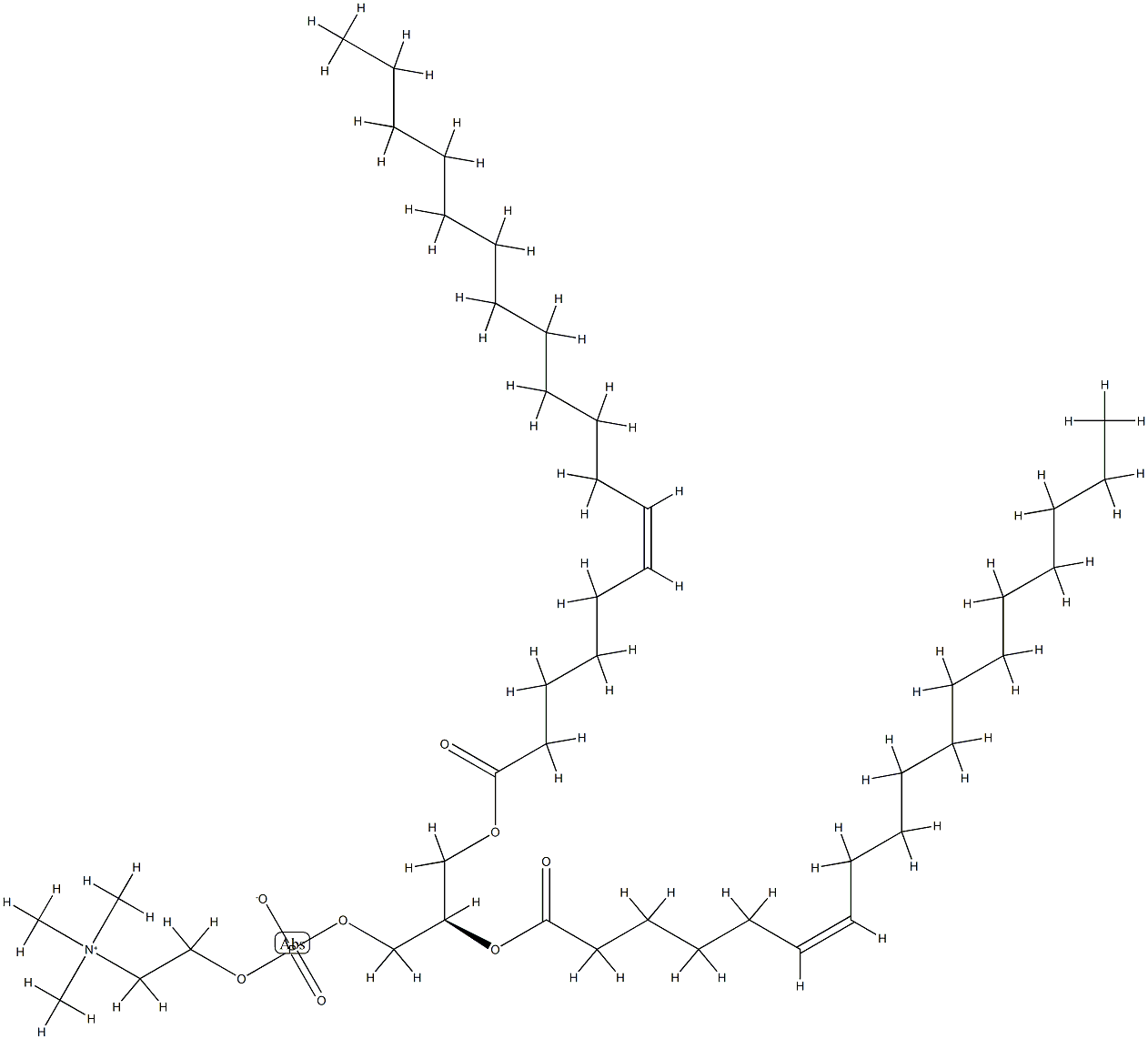1,2-디페트로셀레노일-sn-글리세로-3-포스포콜린 구조식 이미지