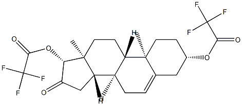 3β,17β-Bis[(trifluoroacetyl)oxy]androst-5-en-16-one Structure