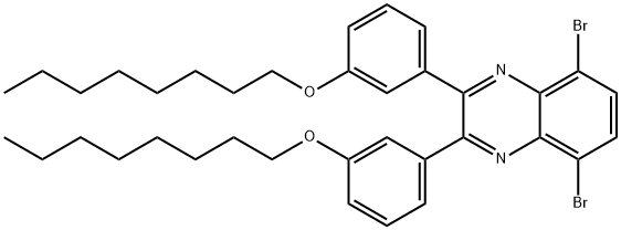 5,8‐dibroMo‐2,3‐bis(3‐
(octyloxy)phenyl)quinoxal
ine Structure