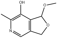 1-Methoxy-6-Methyl-1.3-dihydrofuro[3.4-c]pyridin-7-ol 구조식 이미지