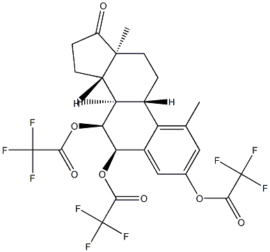 1-Methyl-3,6α,7α-tris(trifluoroacetyloxy)-1,3,5(10)-estratrien-17-one Structure