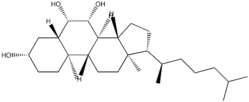 5α-콜레스탄-3β,6β,7β-트리올 구조식 이미지