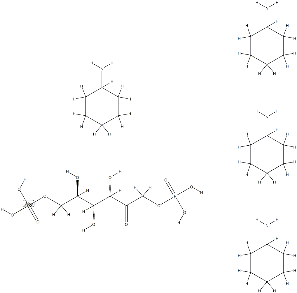D-fructose 1,6-bis(dihydrogen phosphate), compound with cyclohexylamine (1:4) Structure