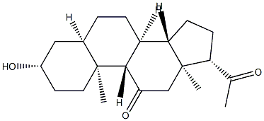 3β-Hydroxy-5β-pregnane-11,20-dione 구조식 이미지