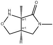 6H-Pyrrolo[3,4-c]isoxazol-6-one,hexahydro-5,6a-dimethyl-,(3aR,6aR)-rel- 구조식 이미지